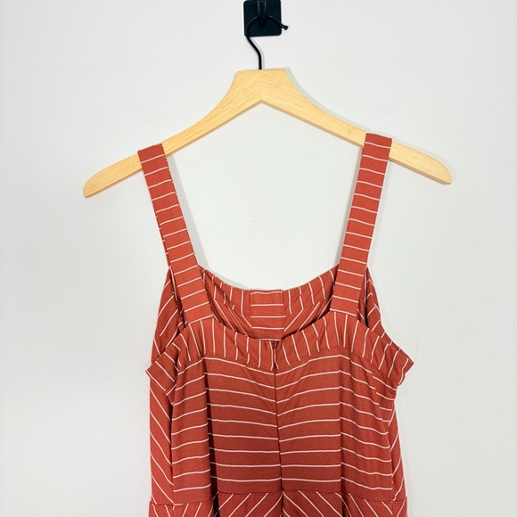 Anthropologie Skies Are Blue Striped Wide Leg Jumpsuit Size Medium Boho Coastal - Picture 5 of 7